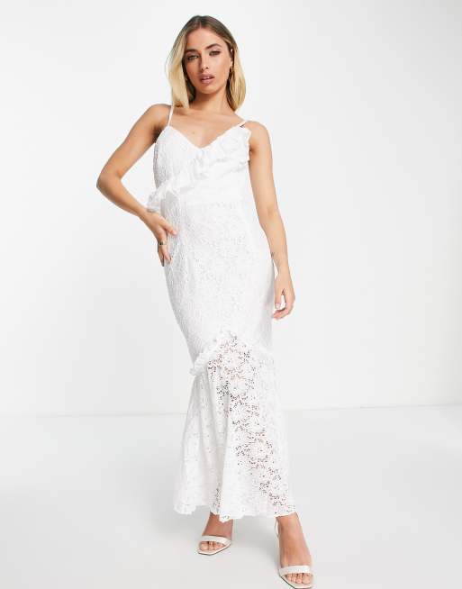 White lace fishtail on sale dress