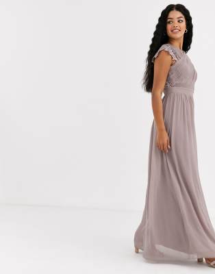 little mistress crochet insert maxi dress