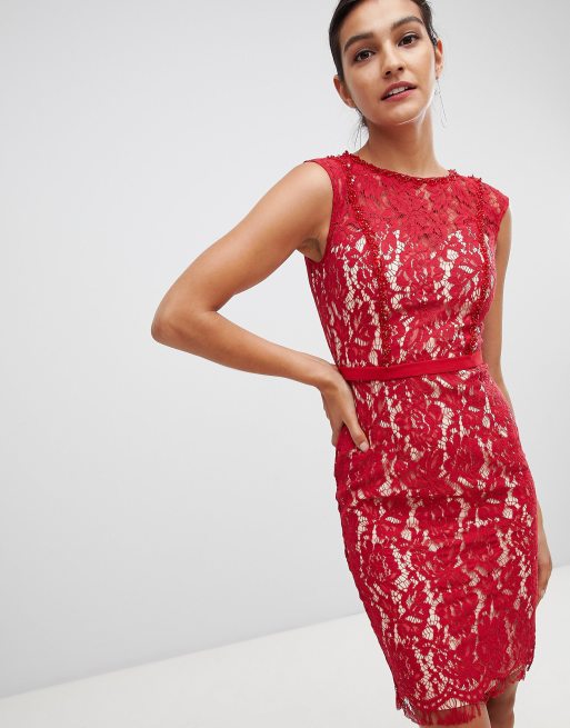 Little Mistress lace pencil dress | ASOS