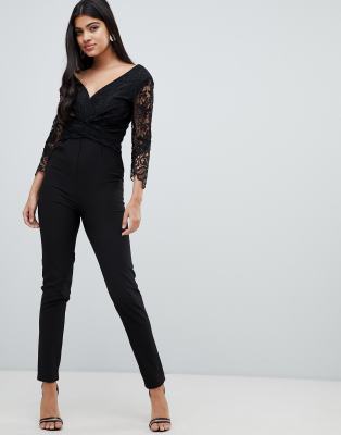 black fitted jumpsuit