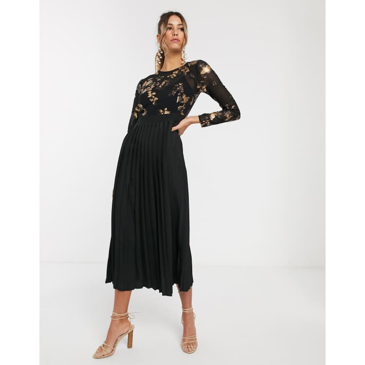 Little mistress fifi on sale gold foil dress