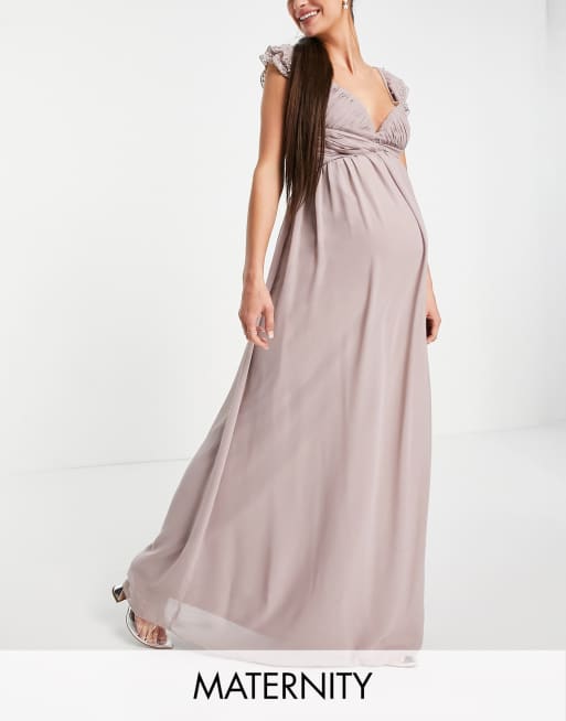 Little mistress pearl one best sale shoulder satin top maxi dress