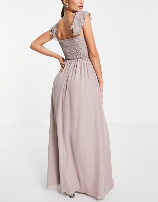 Little mistress cap sleeve embellished outlet maxi