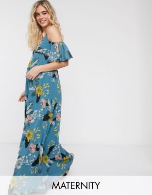 little mistress blue maxi dress