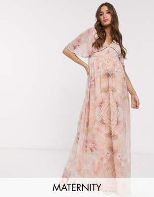 little mistress sherbet maxi dress