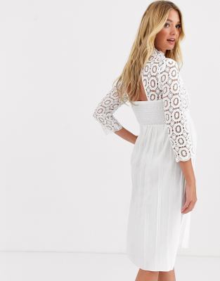 little mistress white lace dress