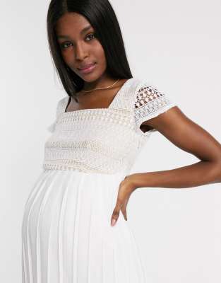 white maternity cocktail dress