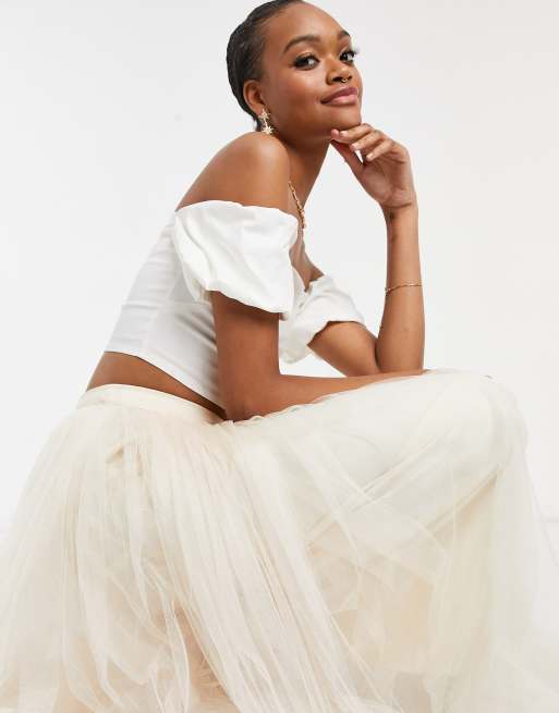 Maxi discount tulle skirt