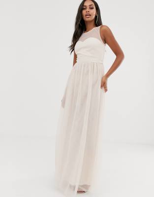 little mistress mesh maxi dress