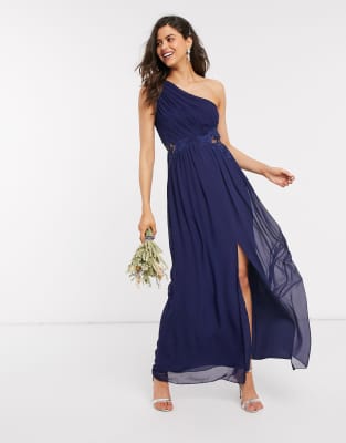 little mistress one shoulder maxi dress