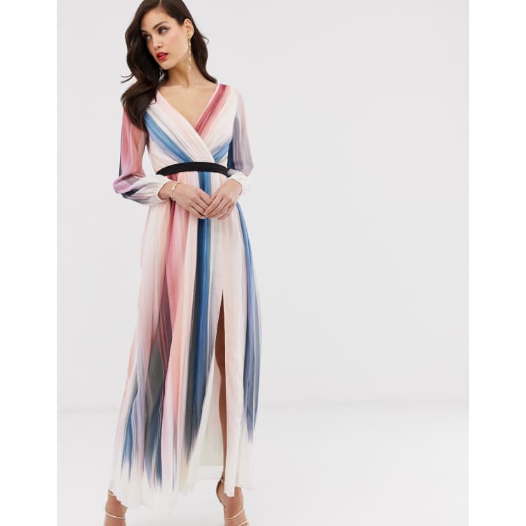 Little mistress stripe maxi hot sale dress