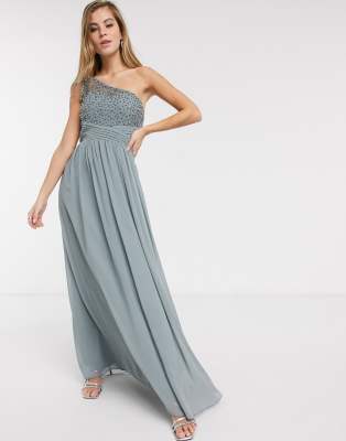 Little mistress lavender grey embellished 2024 maxi dress