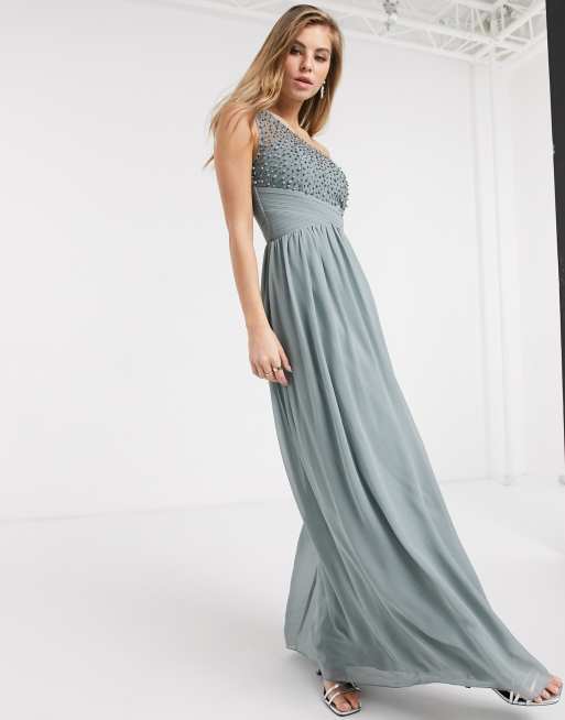 Little mistress grey embellished hotsell maxi dress