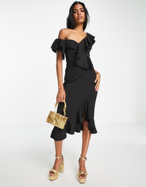 Little mistress black store midi dress