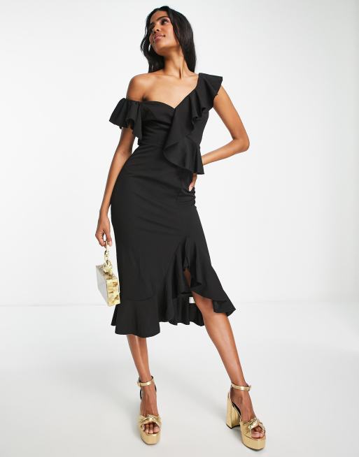 Little mistress store black midi dress