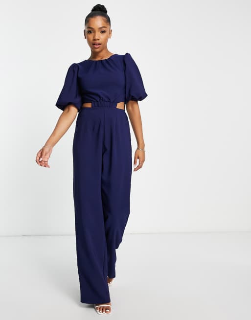 Little mistress hot sale navy lace jumpsuit