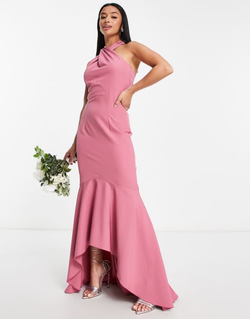 Lipsy bardot maxi dress hotsell with ruffle wrap front