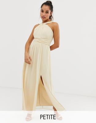 Little Mistress Petite cross front maxi 