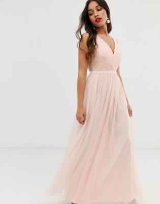 lace back maxi dress