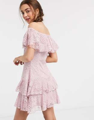 lace ruffle dress