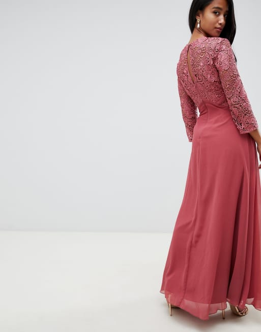 Little mistress lace top maxi outlet dress