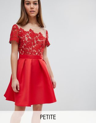 little mistress red lace dress