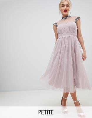 Little mistress tulle midi prom skirt best sale