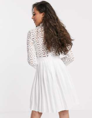 little mistress white lace dress