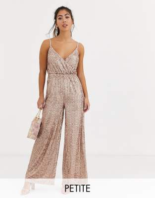 petite sequin jumpsuit