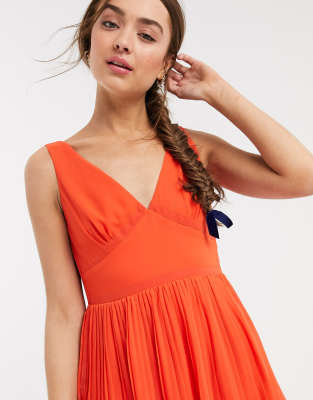 little mistress orange dress