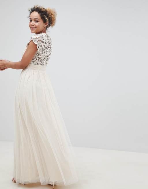 Little Mistress Petite - Vestito lungo con pizzo sul retro, 2 di 4