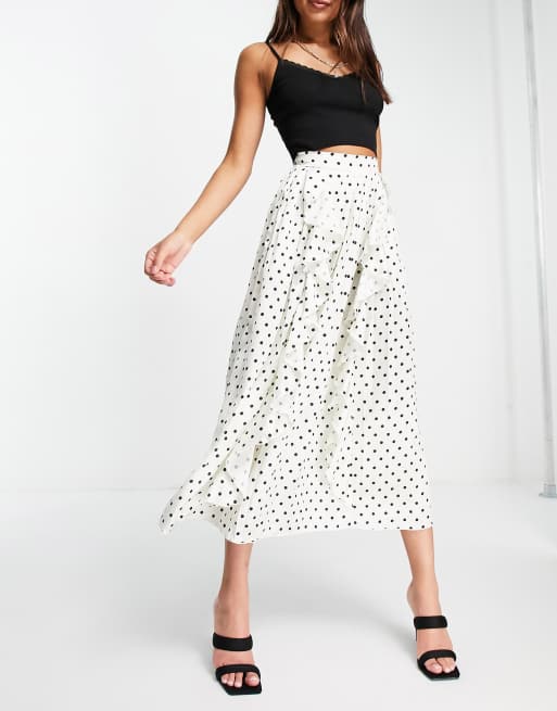 Pleated midi skirt 2025 in polka dot