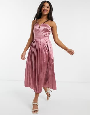 little mistress pink midi dress