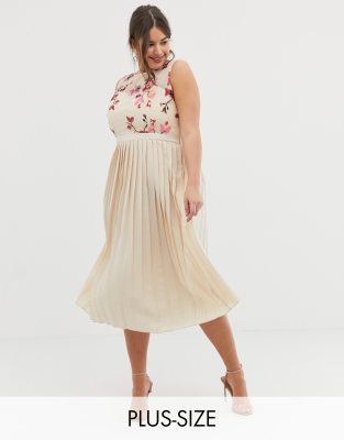 plus size pleated dress