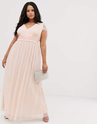 little mistress lace back maxi dress