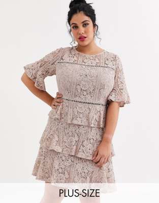 plus size frill dress