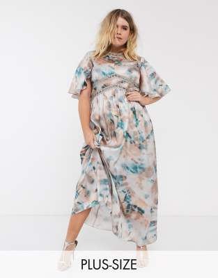 little mistress print maxi dress