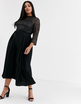 midaxi black dress