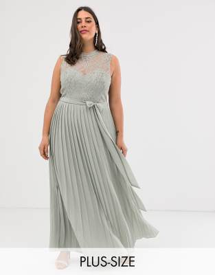 robe longue avec dentelle en haut