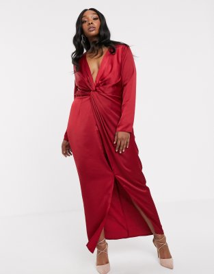 little mistress satin maxi dress