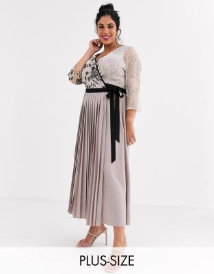pleated skirt maxi dress