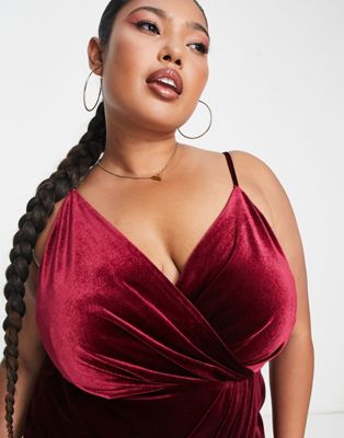 Women's Plus Size Velvet Ruby Lust Cami