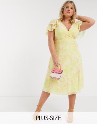 lemon floral dress