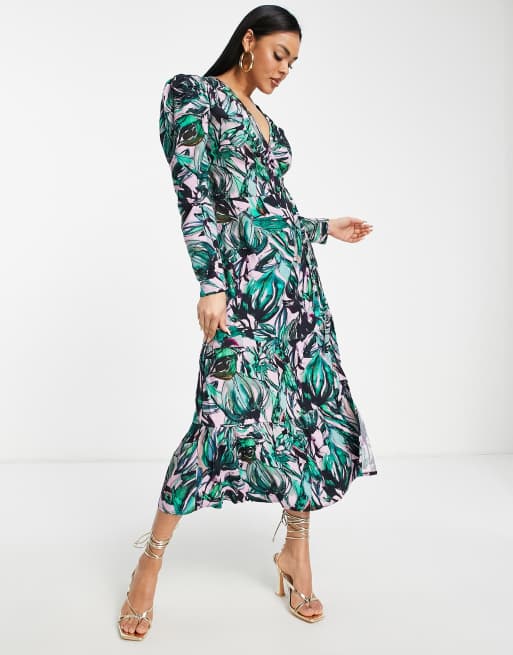 Little mistress floral on sale wrap maxi dress