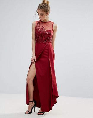 little mistress red lace dress