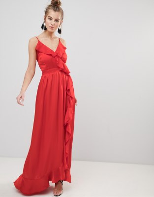 little mistress red maxi dress