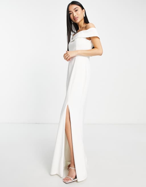 Little Mistress - Robe longue de mariée à épaules dénudées - Ivoire, 4 de 4