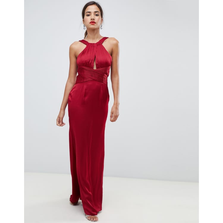 Little mistress keyhole cheap back maxi dress