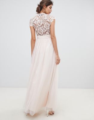 little mistress mesh maxi dress