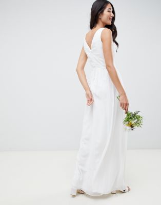 Little mistress sheer overlay shop wedding dress with lace detail